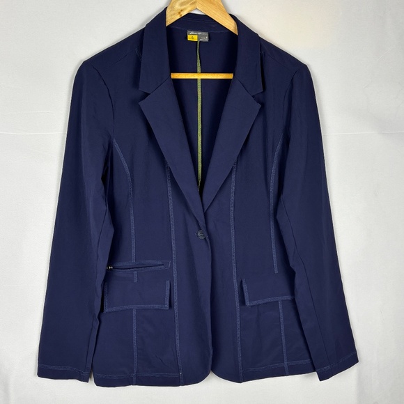 Eddie Bauer Women Departure Travel Utility Blazer Jacket Sz 6 Stretch Comfort - Picture 2 of 14